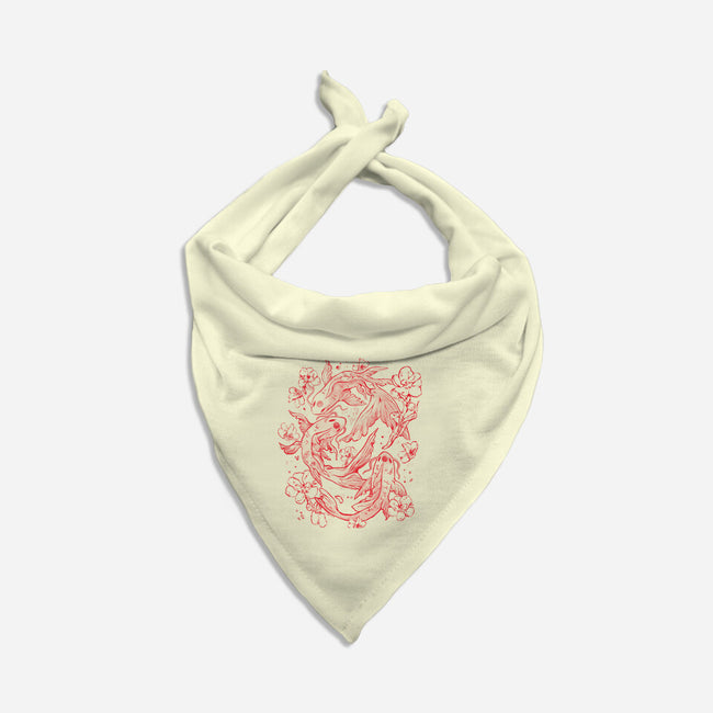 Red Koi-Dog-Bandana-Pet Collar-eduely