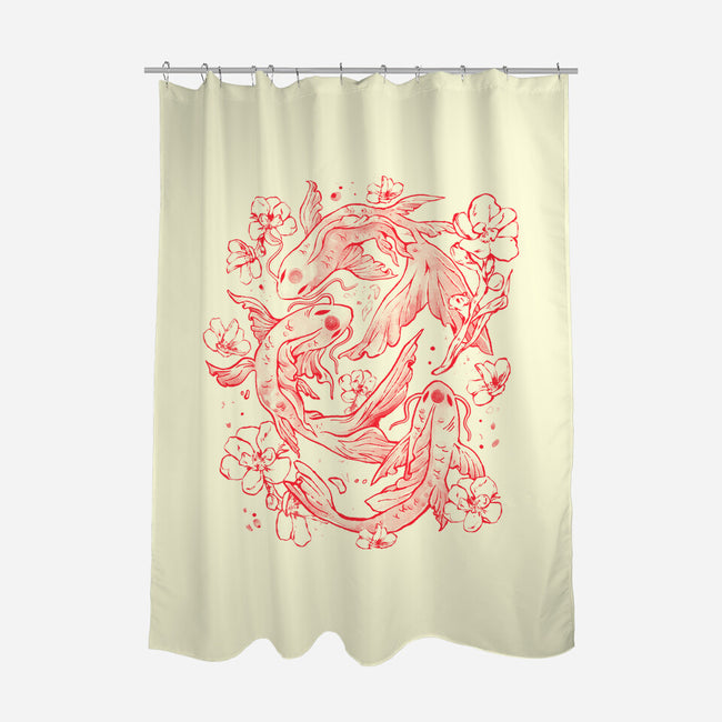 Red Koi-None-Polyester-Shower Curtain-eduely