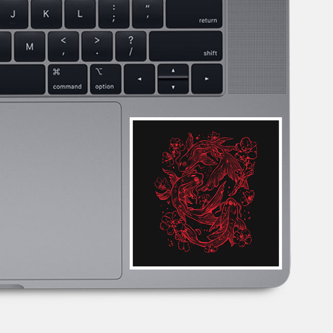 Red Koi-None-Glossy-Sticker-eduely