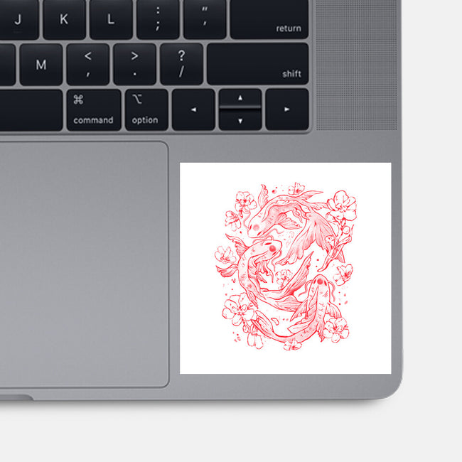 Red Koi-None-Glossy-Sticker-eduely