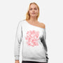 Red Koi-Womens-Off Shoulder-Sweatshirt-eduely