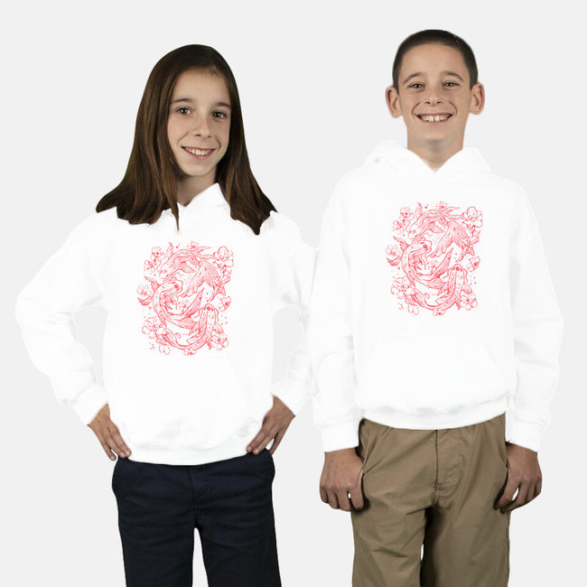 Red Koi-Youth-Pullover-Sweatshirt-eduely