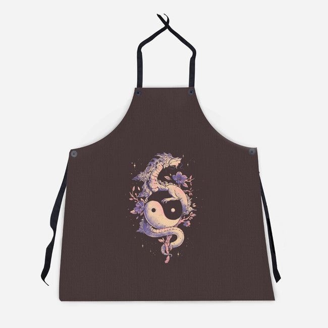 Dragon Flower-Unisex-Kitchen-Apron-eduely