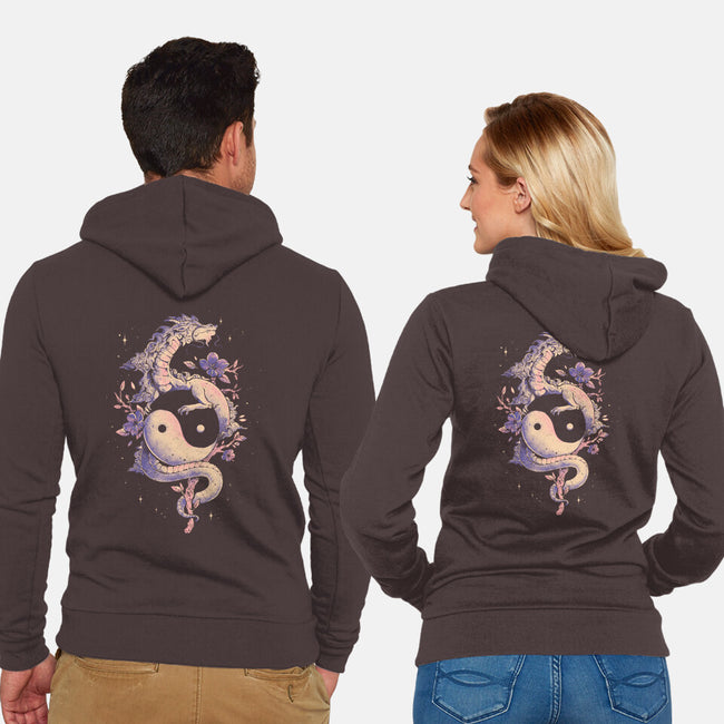 Dragon Flower-Unisex-Zip-Up-Sweatshirt-eduely