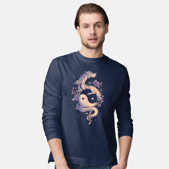 Dragon Flower-Mens-Long Sleeved-Tee-eduely