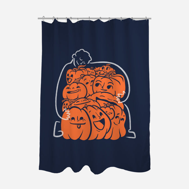 Pumpkin Picker-None-Polyester-Shower Curtain-Aarons Art Room