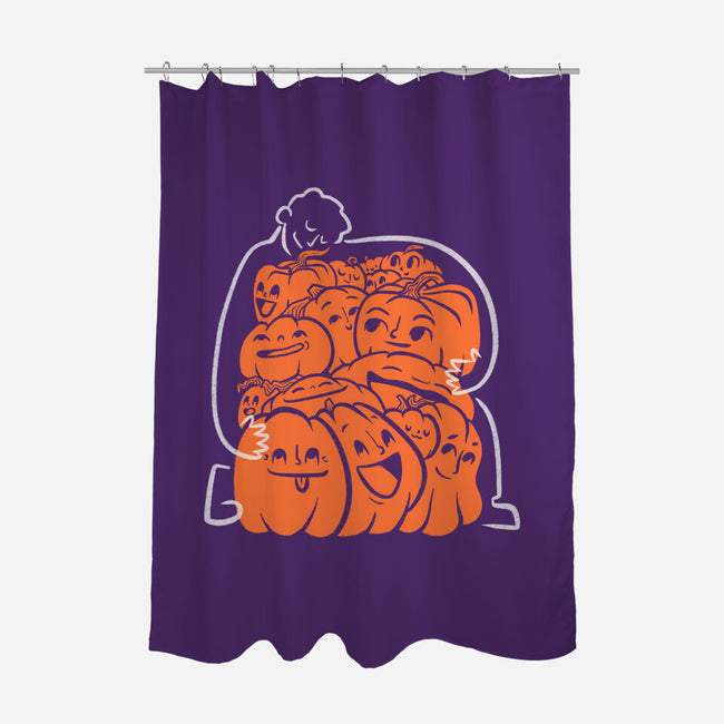 Pumpkin Picker-None-Polyester-Shower Curtain-Aarons Art Room