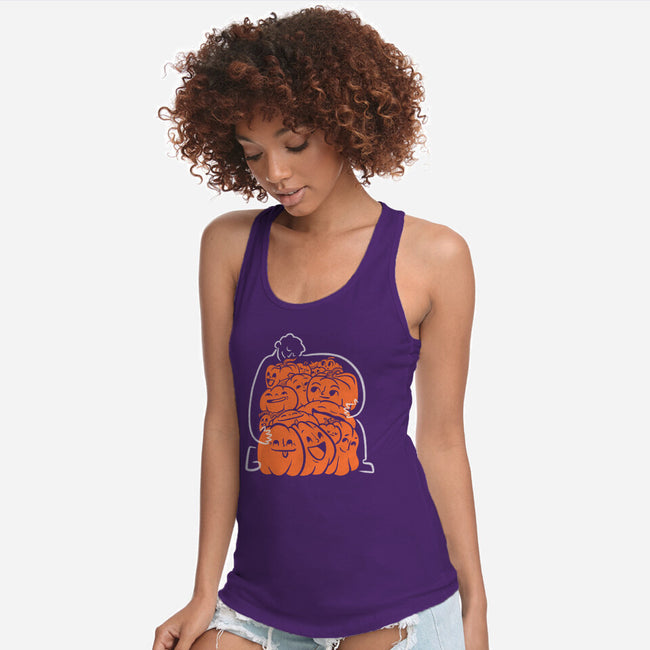 Pumpkin Picker-Womens-Racerback-Tank-Aarons Art Room