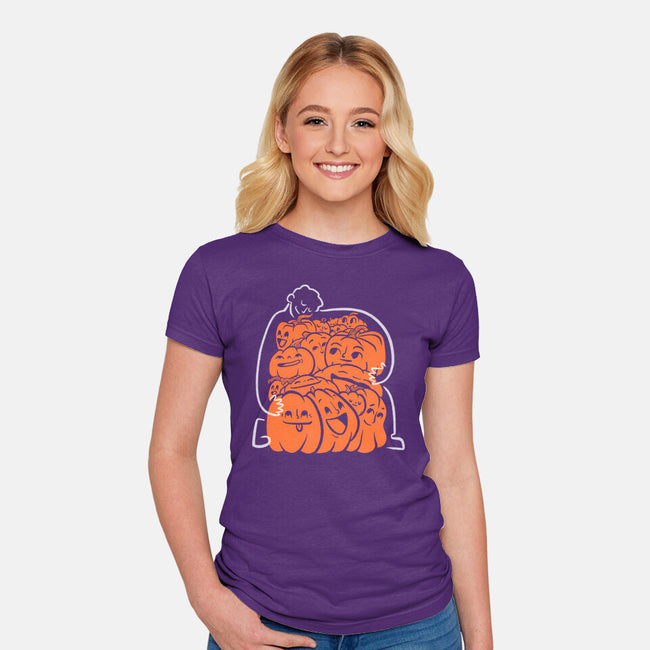 Pumpkin Picker-Womens-Fitted-Tee-Aarons Art Room