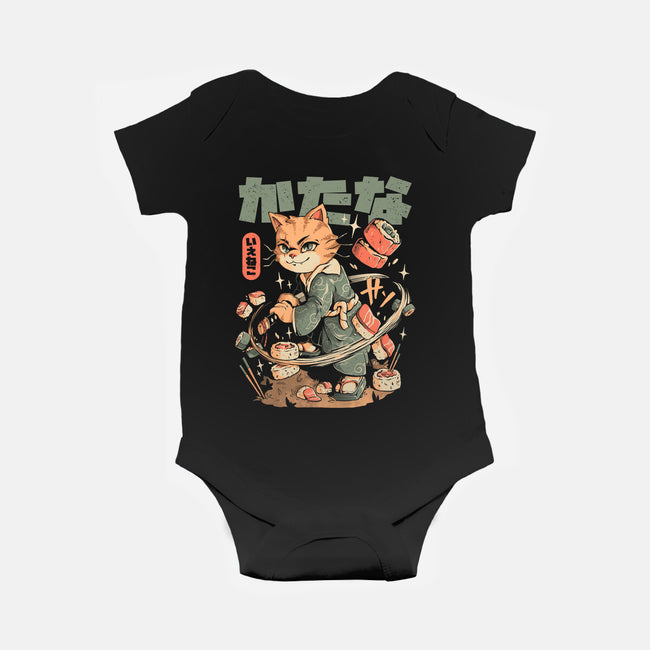 Sushi Slayer Cat-Baby-Basic-Onesie-eduely