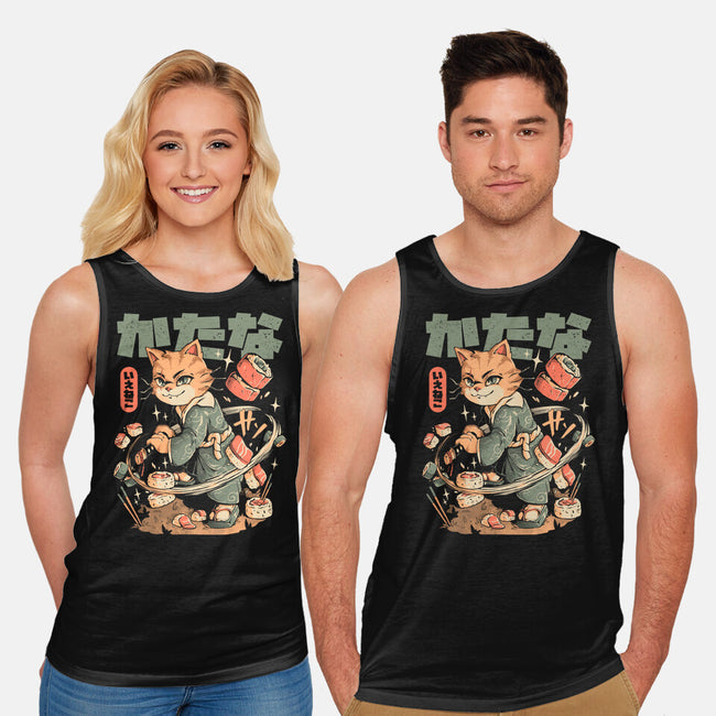 Sushi Slayer Cat-Unisex-Basic-Tank-eduely