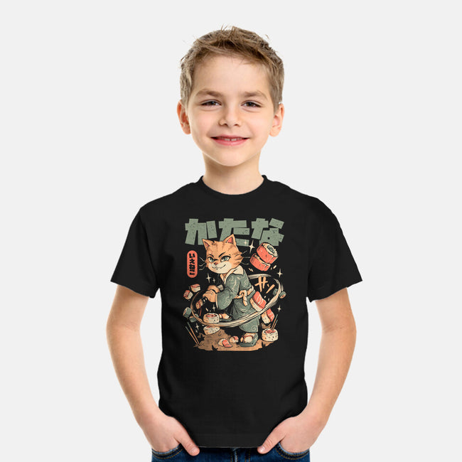 Sushi Slayer Cat-Youth-Basic-Tee-eduely