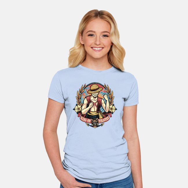 Ultimate Pirate King-Womens-Fitted-Tee-momma_gorilla