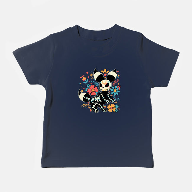 Night Skeleton-Baby-Basic-Tee-IKILO