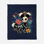 Night Skeleton-None-Fleece-Blanket-IKILO