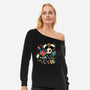 Night Skeleton-Womens-Off Shoulder-Sweatshirt-IKILO