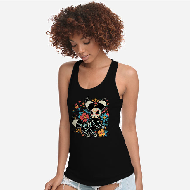 Night Skeleton-Womens-Racerback-Tank-IKILO