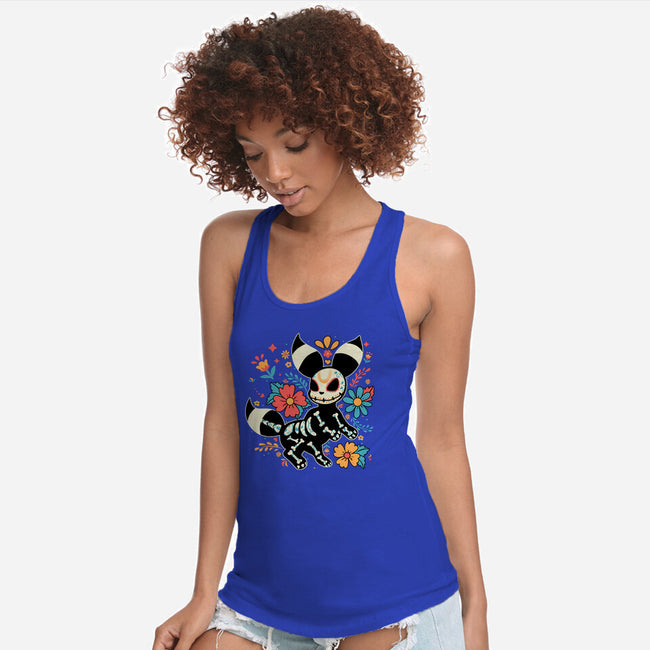 Night Skeleton-Womens-Racerback-Tank-IKILO