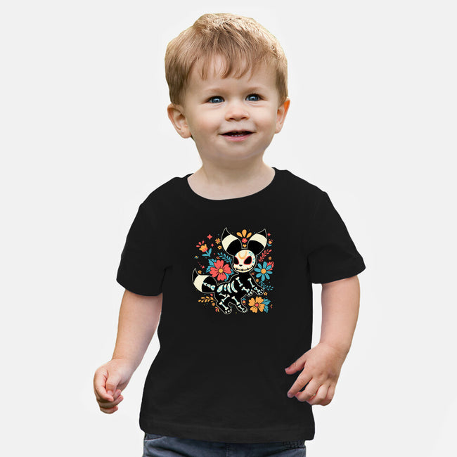 Night Skeleton-Baby-Basic-Tee-IKILO