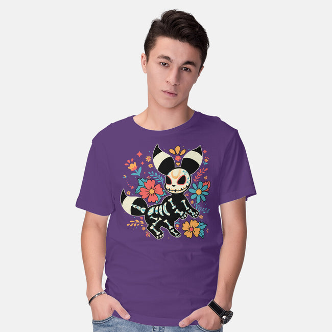 Night Skeleton-Mens-Basic-Tee-IKILO