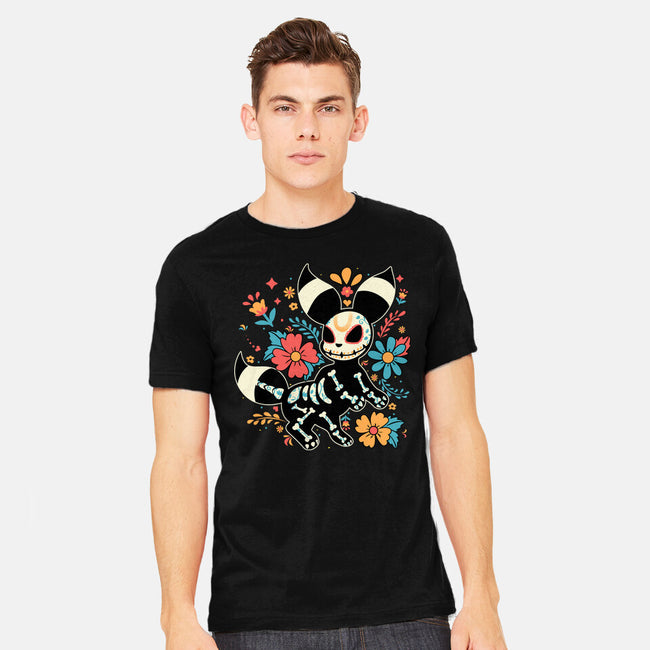 Night Skeleton-Mens-Heavyweight-Tee-IKILO