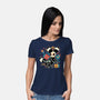 Night Skeleton-Womens-Basic-Tee-IKILO