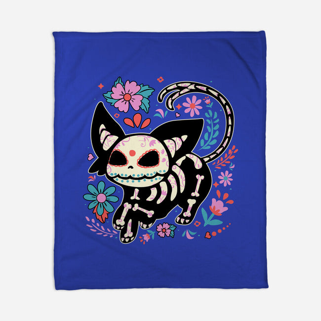 Day Skeleton-None-Fleece-Blanket-IKILO