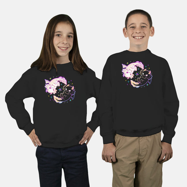 Halloween Axolotl-Youth-Crew Neck-Sweatshirt-Vallina84