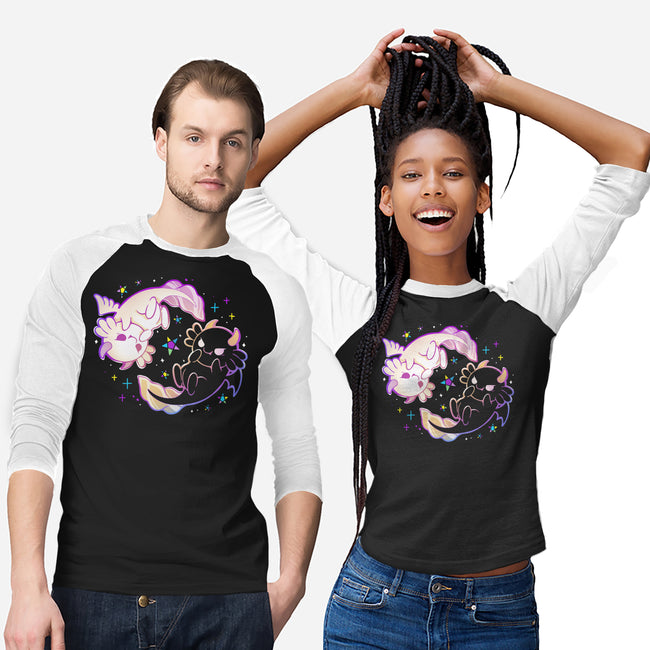 Halloween Axolotl-Unisex-Baseball-Tee-Vallina84