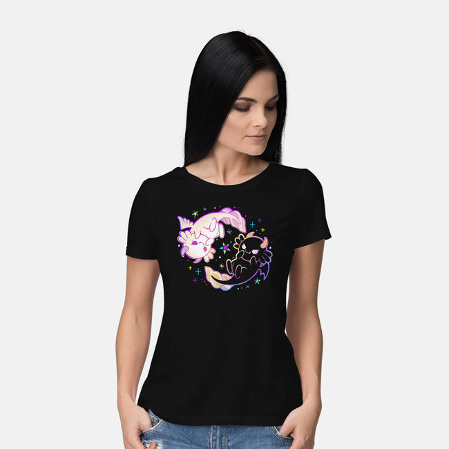 Halloween Axolotl-Womens-Basic-Tee-Vallina84