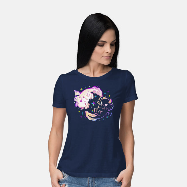 Halloween Axolotl-Womens-Basic-Tee-Vallina84