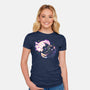 Halloween Axolotl-Womens-Fitted-Tee-Vallina84