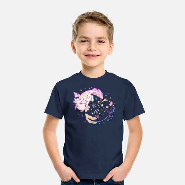 Halloween Axolotl-Youth-Basic-Tee-Vallina84