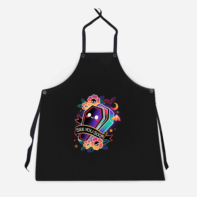 Coffin See You Soon-Unisex-Kitchen-Apron-NemiMakeit