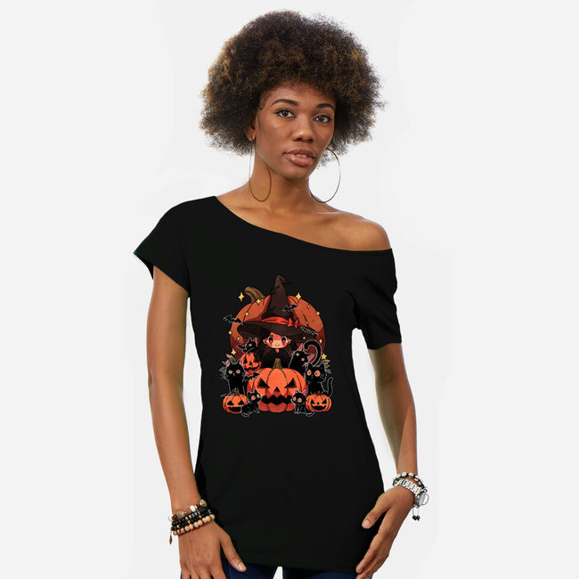 Spellbound Kitties-Womens-Off Shoulder-Tee-fanfreak1