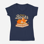 Book Kitsune-Womens-V-Neck-Tee-retrodivision