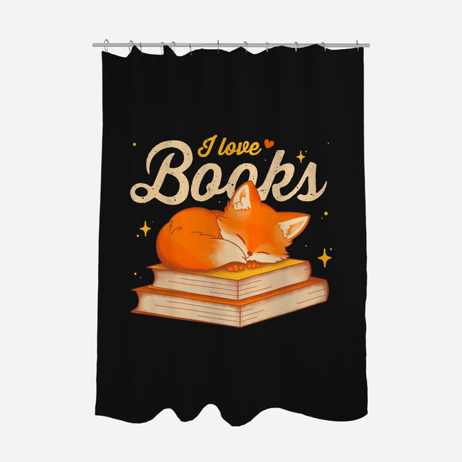 Book Kitsune-None-Polyester-Shower Curtain-retrodivision