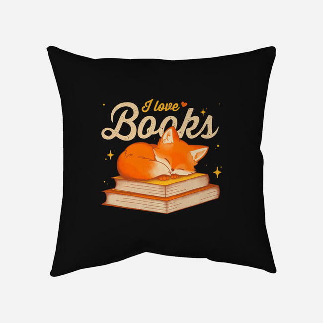 Book Kitsune-None-Removable Cover-Throw Pillow-retrodivision