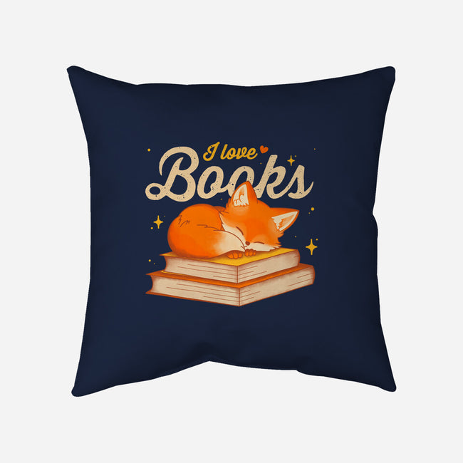 Book Kitsune-None-Removable Cover-Throw Pillow-retrodivision