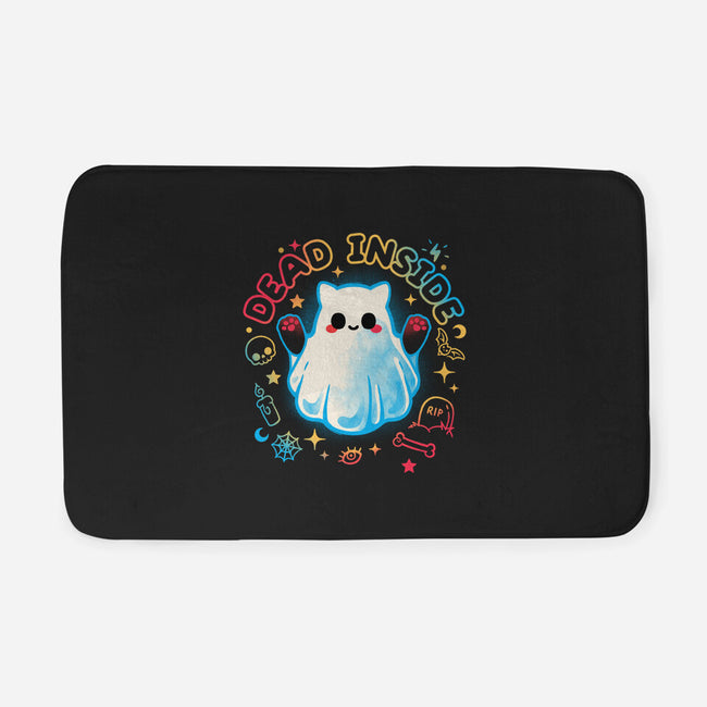 Cat Ghost Dead Inside-None-Memory Foam-Bath Mat-NemiMakeit