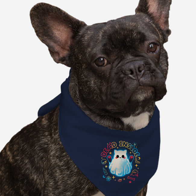 Cat Ghost Dead Inside-Dog-Bandana-Pet Collar-NemiMakeit