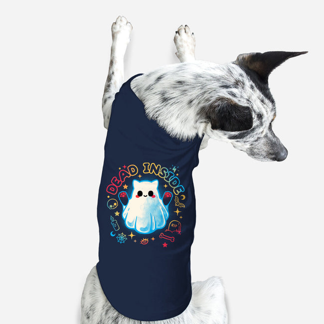 Cat Ghost Dead Inside-Dog-Basic-Pet Tank-NemiMakeit