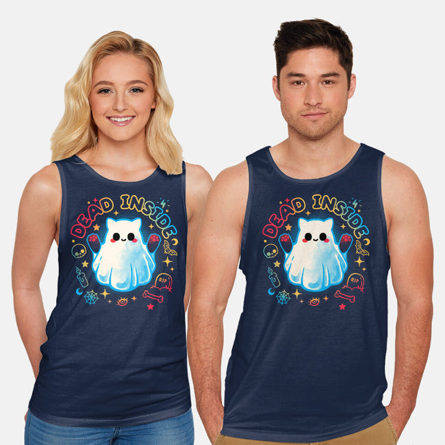 Cat Ghost Dead Inside-Unisex-Basic-Tank-NemiMakeit