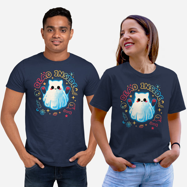 Cat Ghost Dead Inside-Unisex-Basic-Tee-NemiMakeit