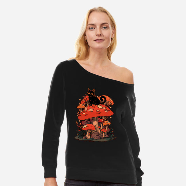 Feline Fungi-Womens-Off Shoulder-Sweatshirt-fanfreak1