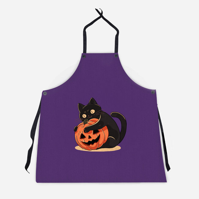 Pumpkin Embrace-Unisex-Kitchen-Apron-fanfreak1