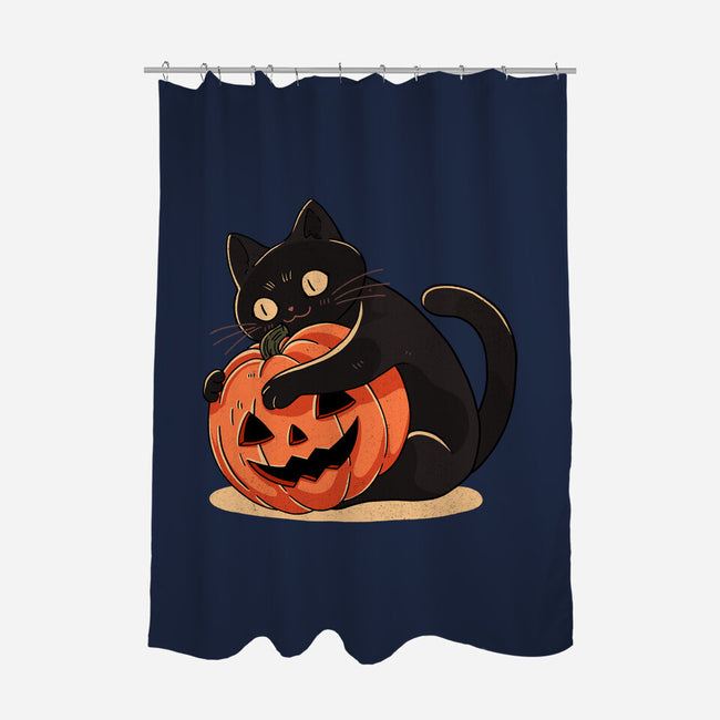 Pumpkin Embrace-None-Polyester-Shower Curtain-fanfreak1