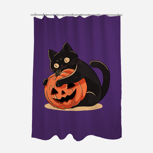 Pumpkin Embrace-None-Polyester-Shower Curtain-fanfreak1