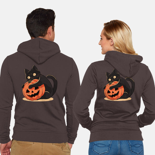 Pumpkin Embrace-Unisex-Zip-Up-Sweatshirt-fanfreak1