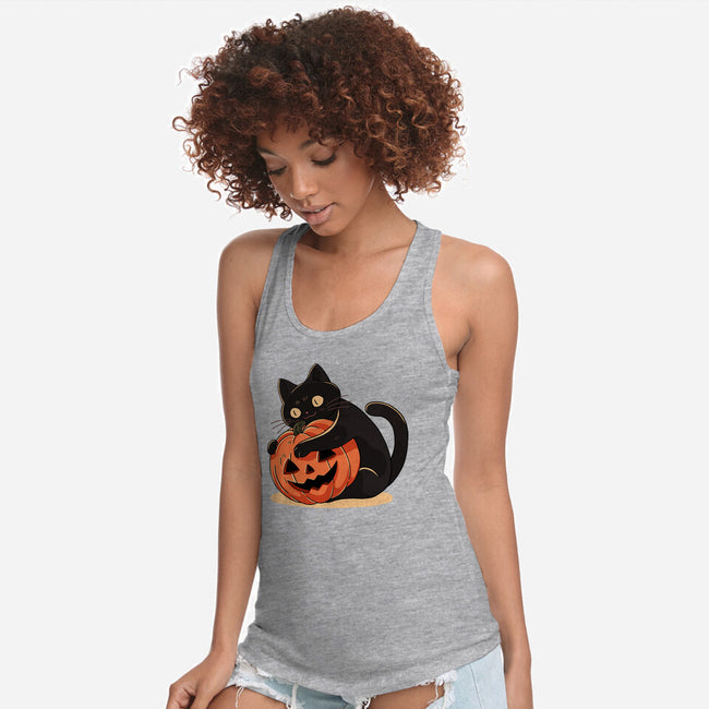 Pumpkin Embrace-Womens-Racerback-Tank-fanfreak1